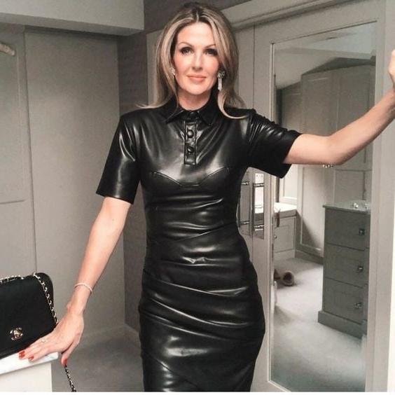 25P Black Leather Dress 4 - by Redbull18