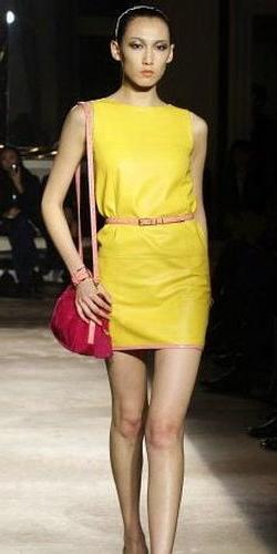 10P Yellow Leather Dress 3 - by Redbull18