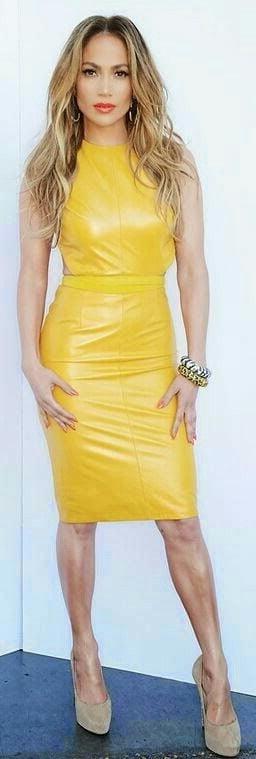 10P Yellow Leather Dress 3 - by Redbull18