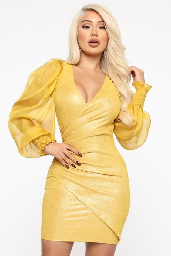 10P Yellow Leather Dress 3 - by Redbull18