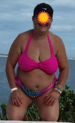 9P My MIL 55 yo at the beach on holiday