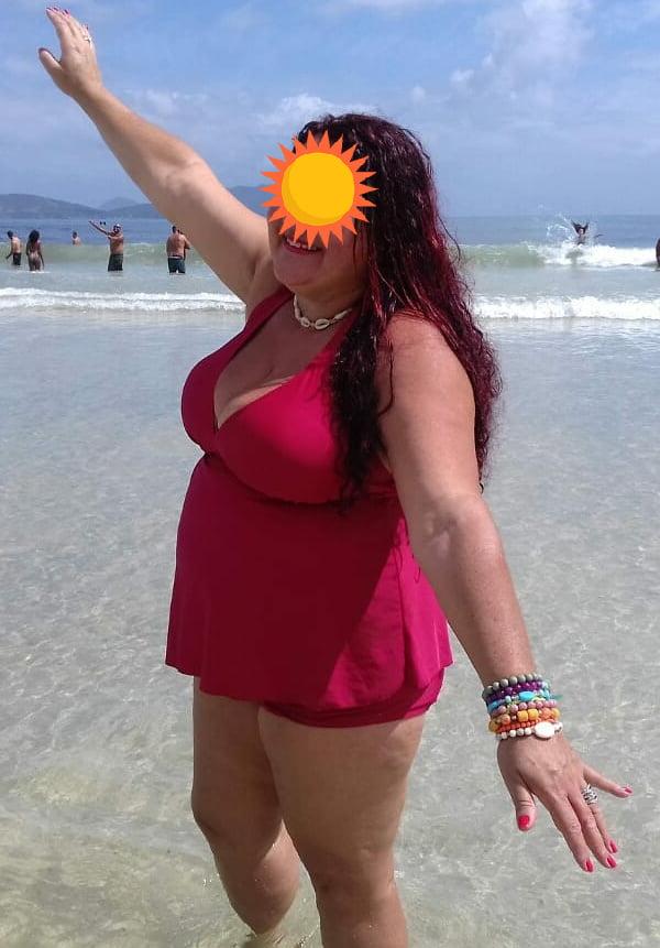 9P My MIL 55 yo at the beach on holiday