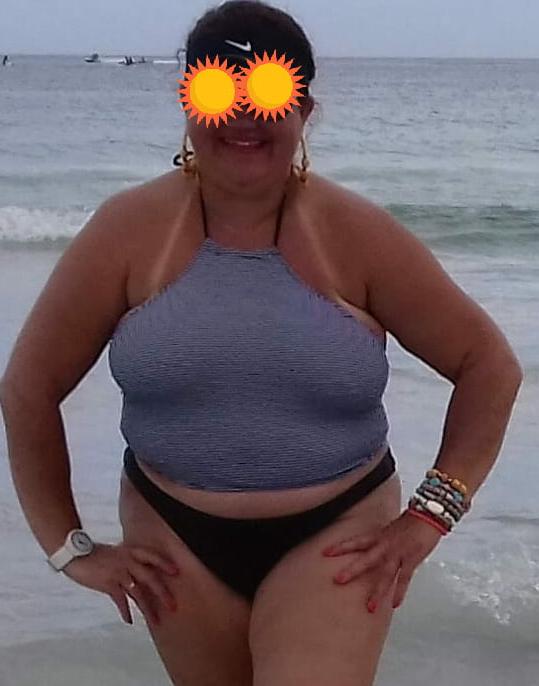9P My MIL 55 yo at the beach on holiday
