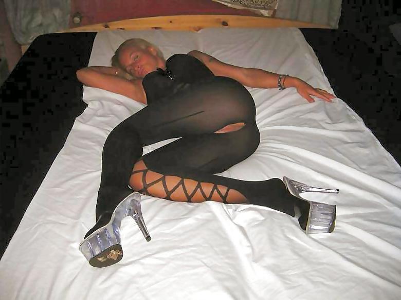 25P Blonde slut in bodystocking