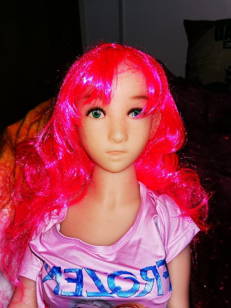 19P 100 CM WM Sex doll play  in Frozen dress