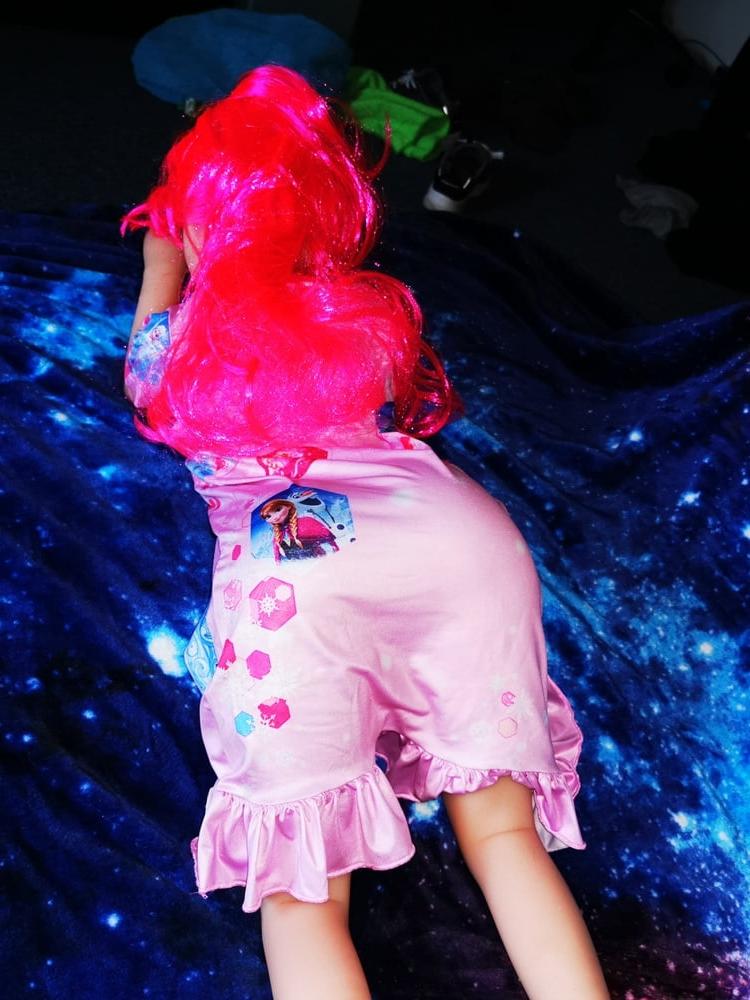 19P 100 CM WM Sex doll play  in Frozen dress