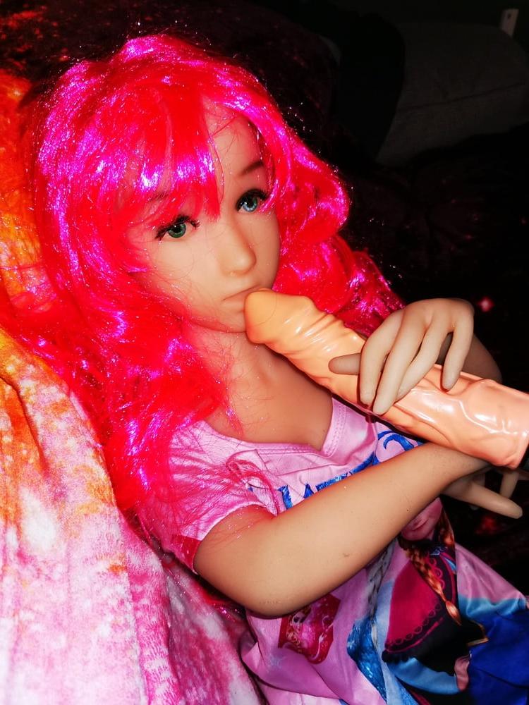 19P 100 CM WM Sex doll play  in Frozen dress
