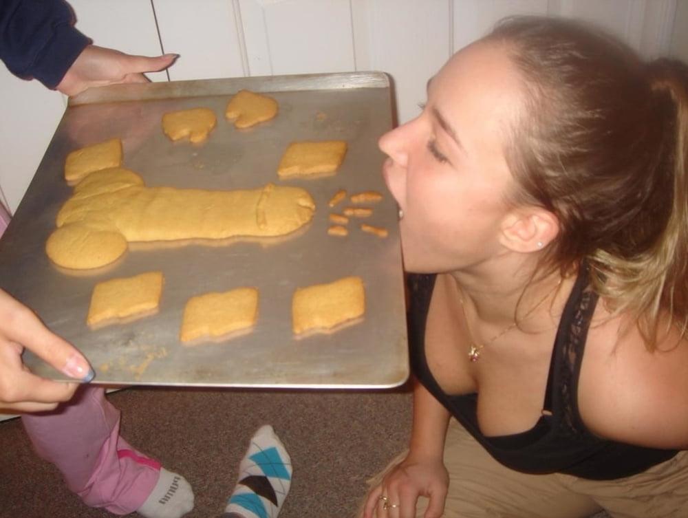 17P Cock eating sluts with Penis Cake from dick's bakery