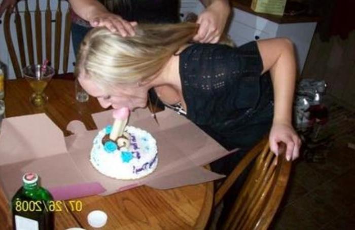 17P Cock eating sluts with Penis Cake from dick's bakery