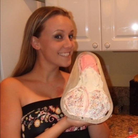 17P Cock eating sluts with Penis Cake from dick's bakery