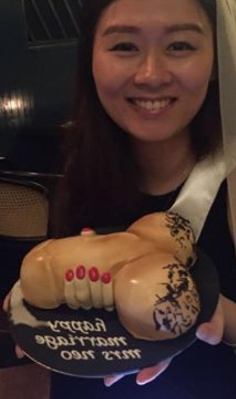 17P Cock eating sluts with Penis Cake from dick's bakery