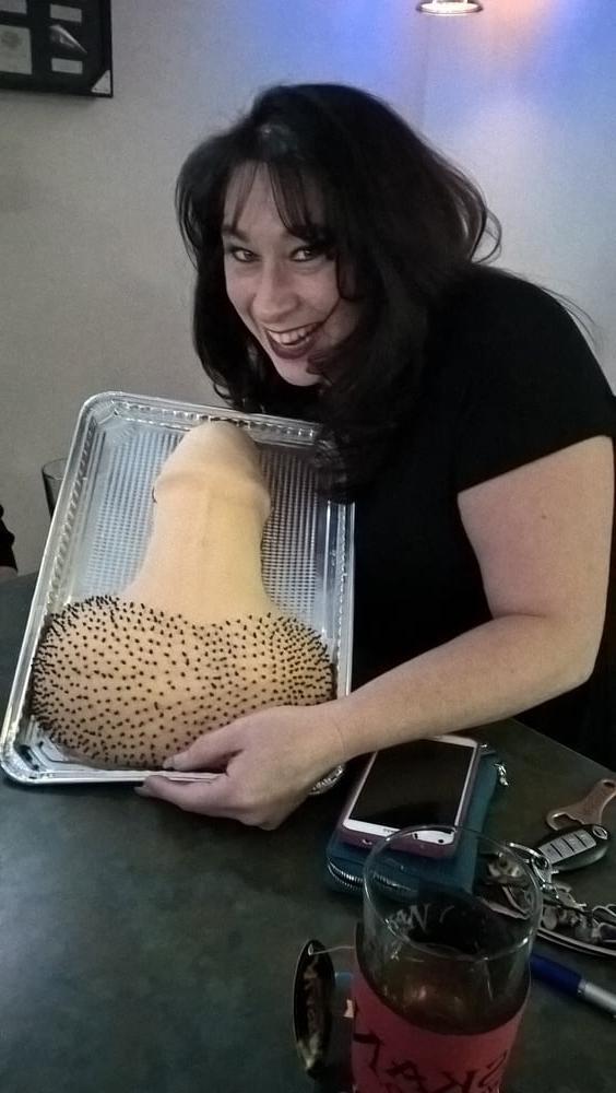 17P Cock eating sluts with Penis Cake from dick's bakery