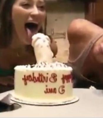 17P Cock eating sluts with Penis Cake from dick's bakery