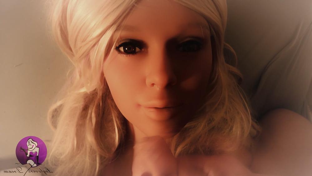 10P Hot Blonde Real Doll gets fantastic Facial