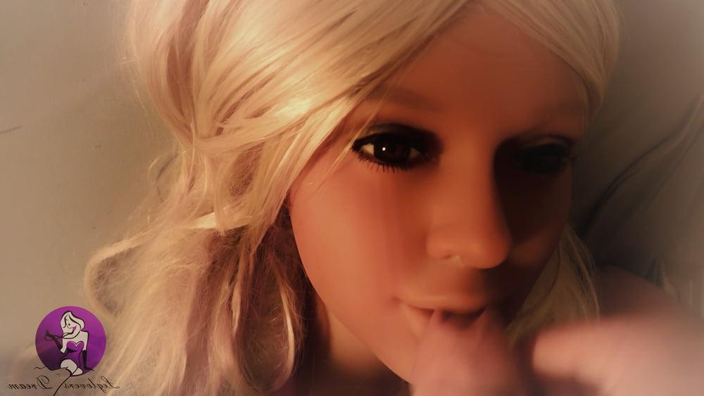 10P Hot Blonde Real Doll gets fantastic Facial