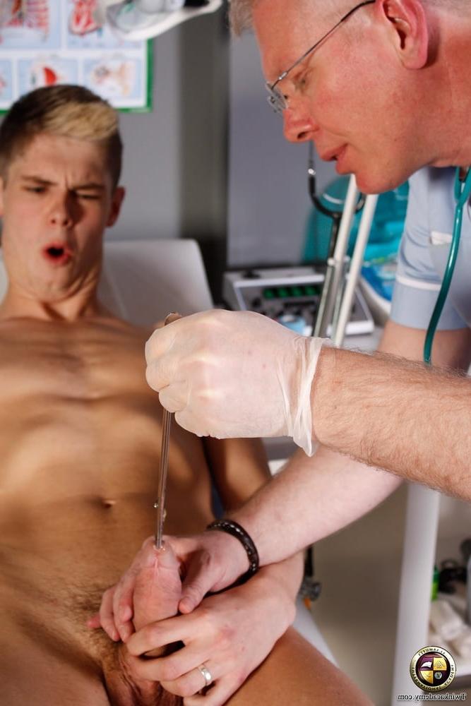 19P The doctor uses a urethral sound on Desmonds teenage cock
