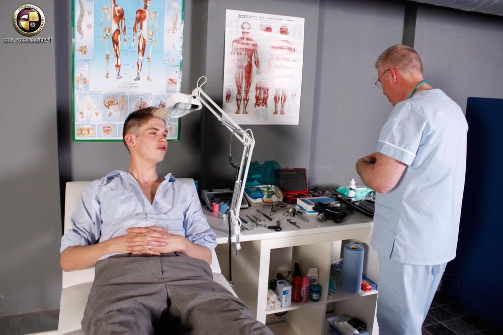 19P The doctor uses a urethral sound on Desmonds teenage cock