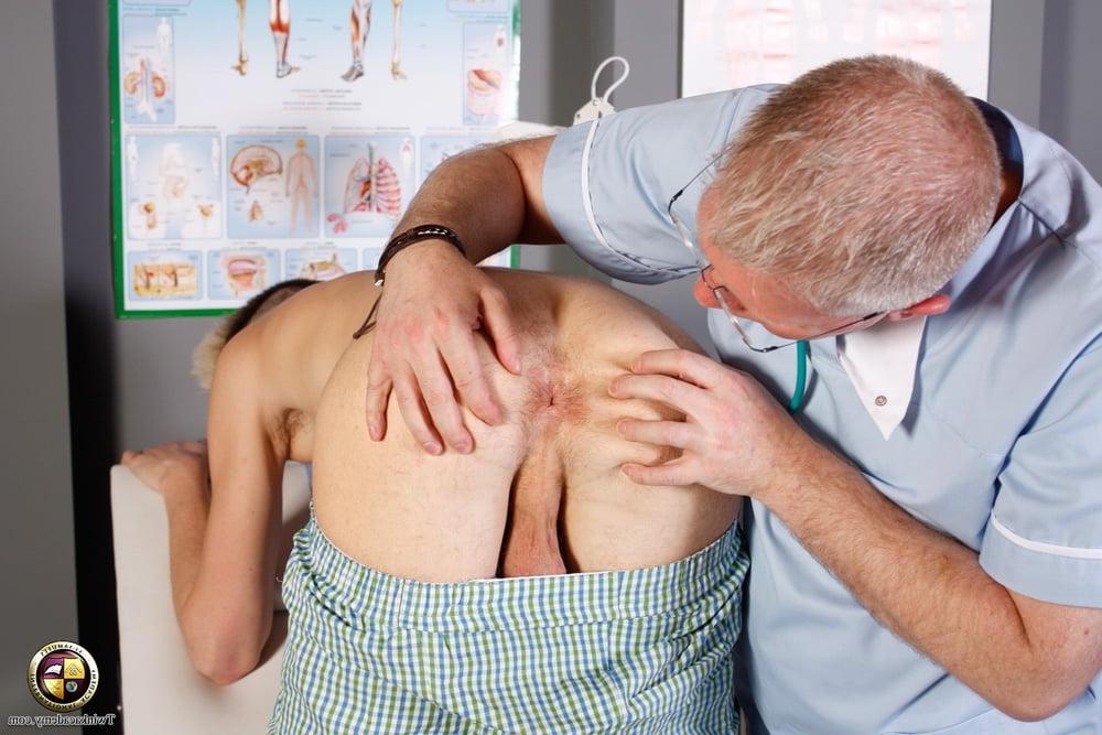 19P The doctor uses a urethral sound on Desmonds teenage cock