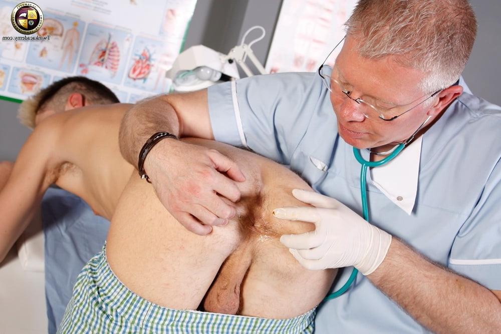 19P The doctor uses a urethral sound on Desmonds teenage cock