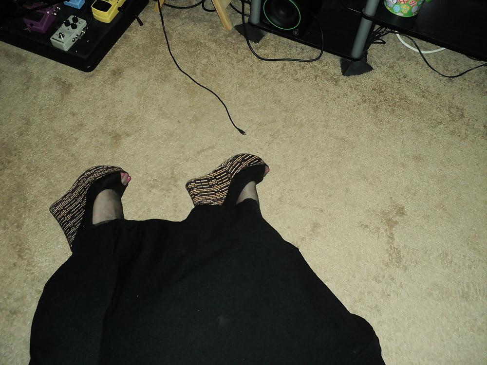 25P new dress and  other outfits and wedge heels and cage heels