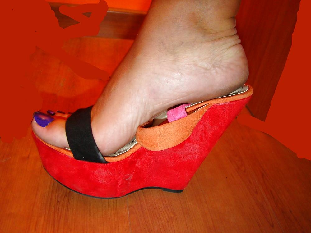 7P My new platforms and my nails painted