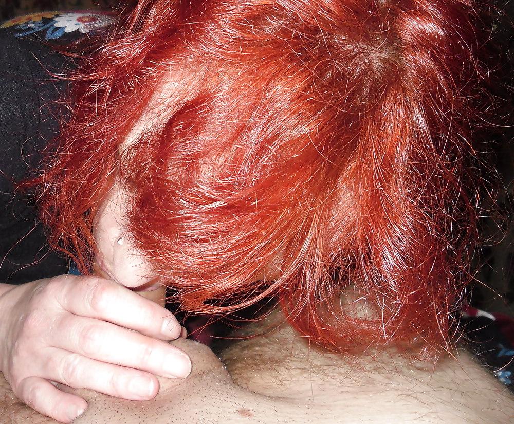 25P My Redhead in her new bodystocking