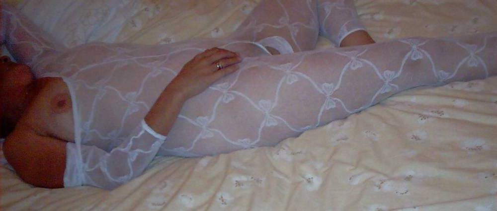 18P White bodystocking