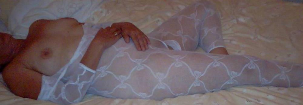 18P White bodystocking