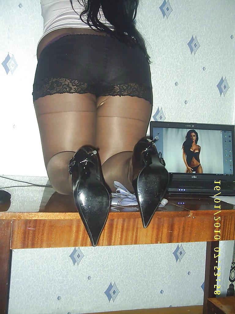 25P In shorts and pantyhose