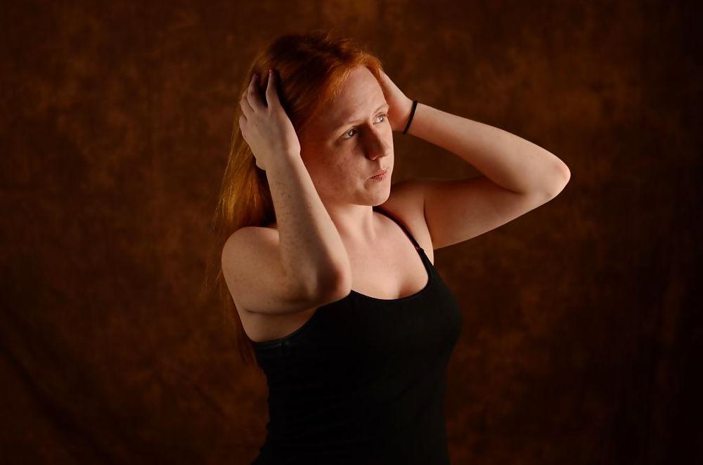 16P Redhead teen with freckles in the Studio - N. C. 