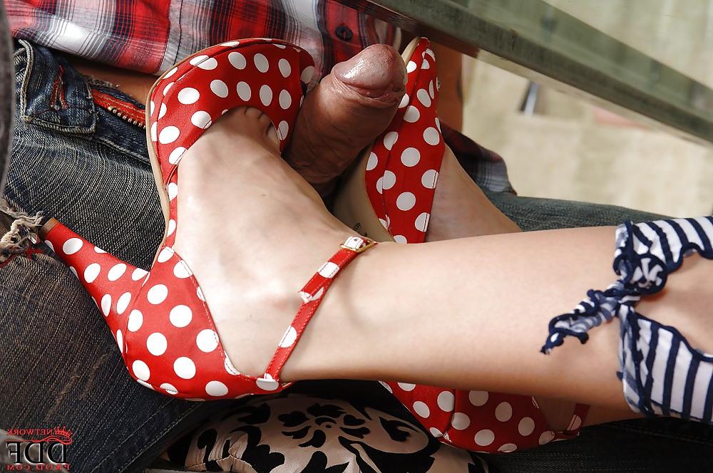 16P Sexy high heels on cock 5