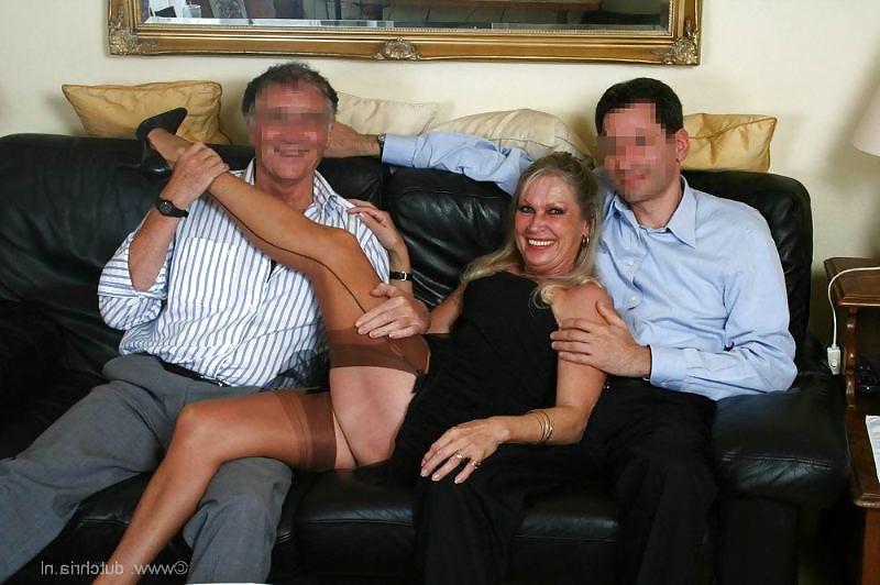 20P Mature horny lady Ria and 2 cocks