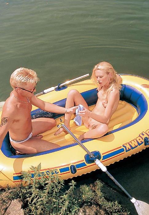 25P Blonde Debbie getting fucked by a guy by the lakeside