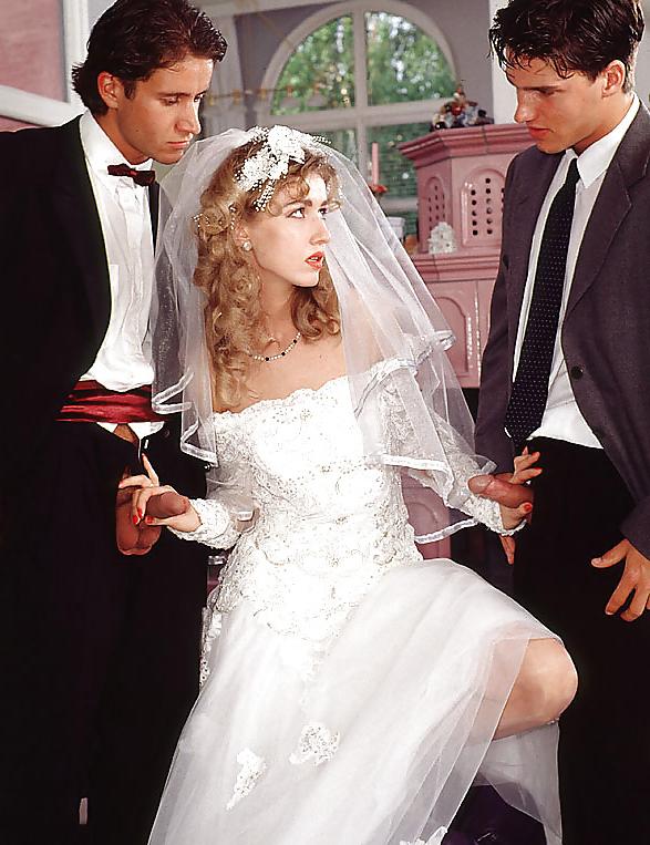 22P Blonde bride does her groom and the best man