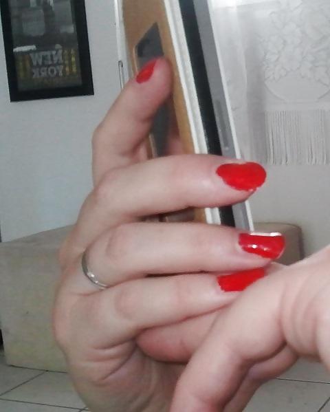 13P Red nails !!