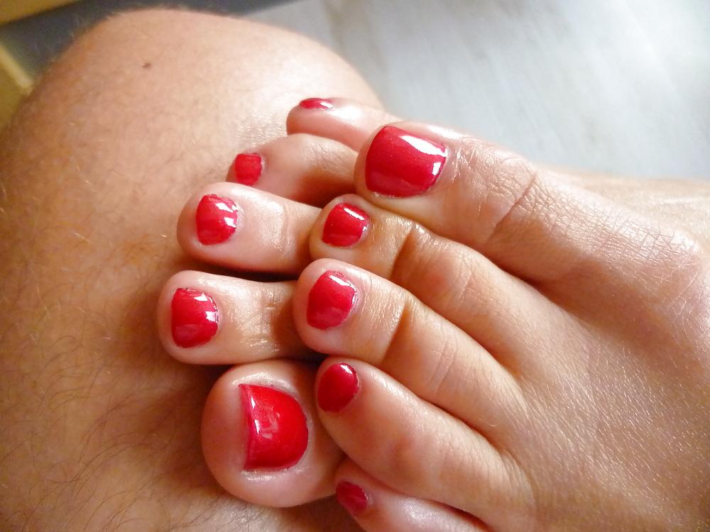 22P Red nails great sex