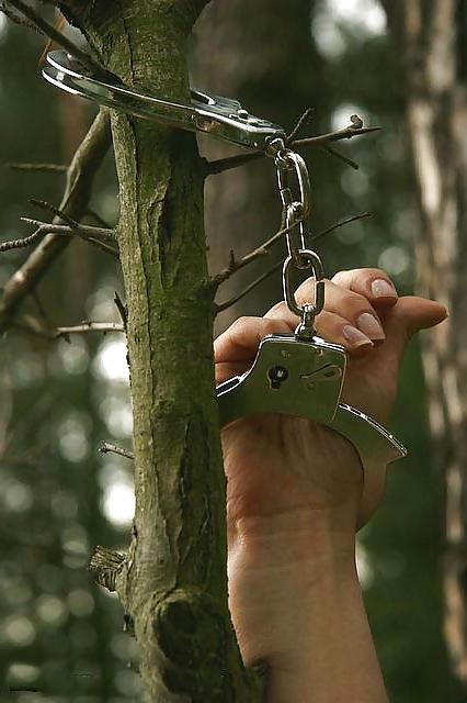 11P Lesbians Bondage Play  In The Forest