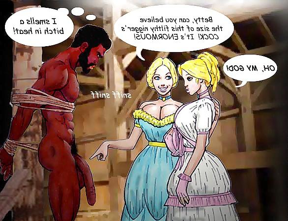 25P Plantation: two blonde girls fuck big black cocks