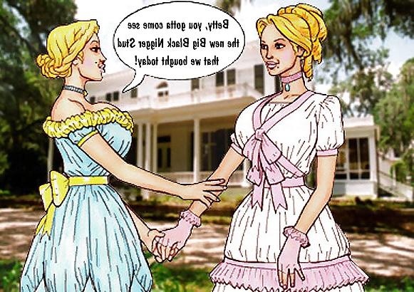 25P Plantation: two blonde girls fuck big black cocks
