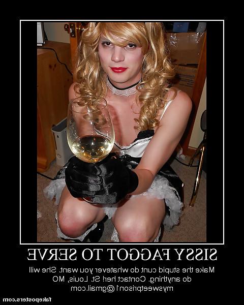 25P Sissy Faggot Vanessa Badges and Posters