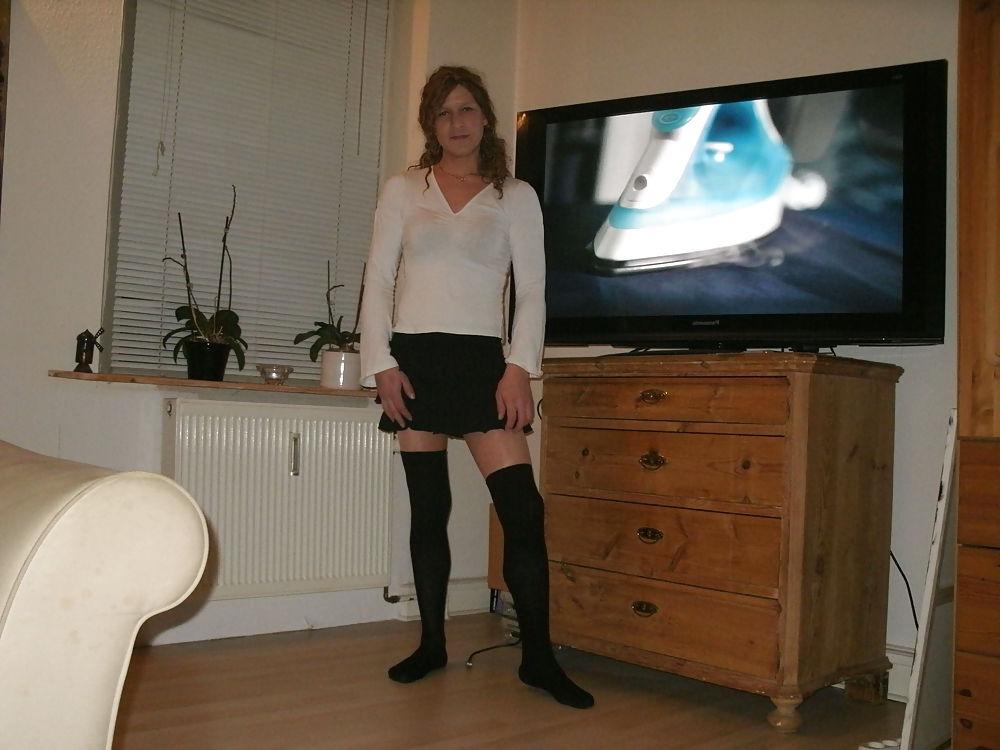 23P Dressed to clean my home..