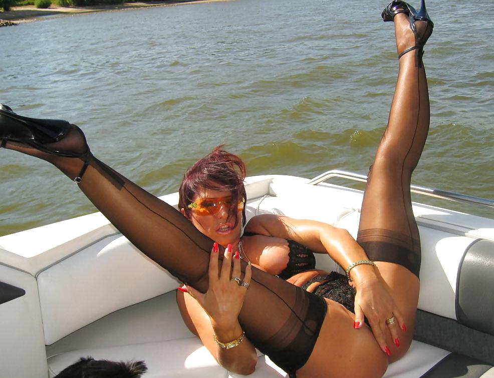 25P Sexy Lady B stockings sexy strappy high heels