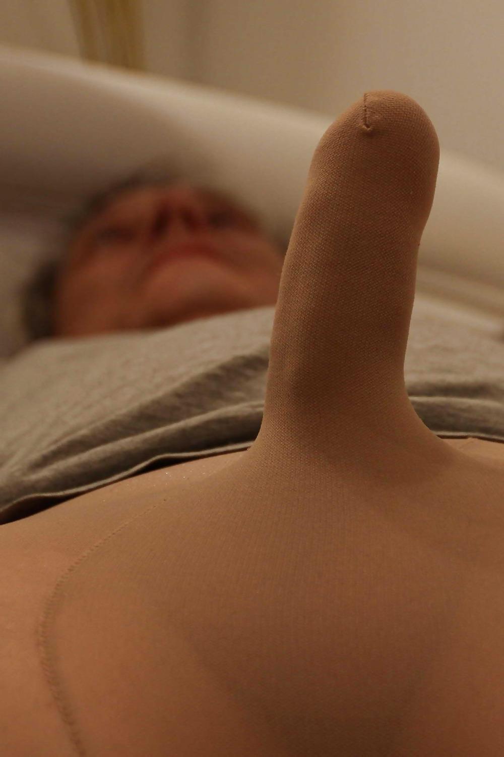 12P Pantyhose with penis sleeve