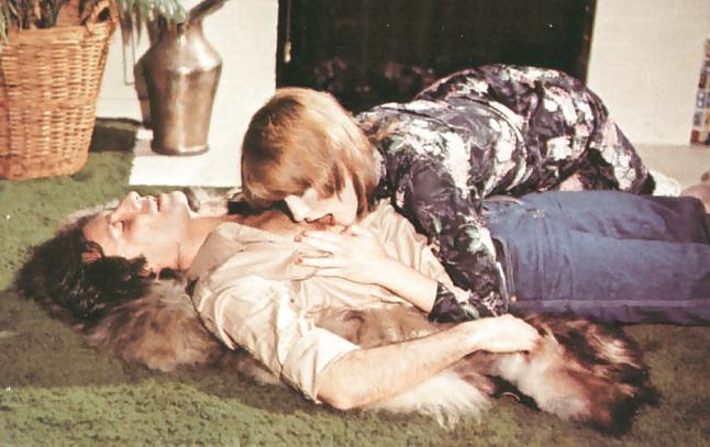 14P Vintage couple getting it on before the fireplace