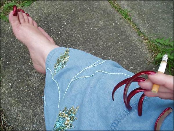 25P White chicks with long nails and long toenails Part 2