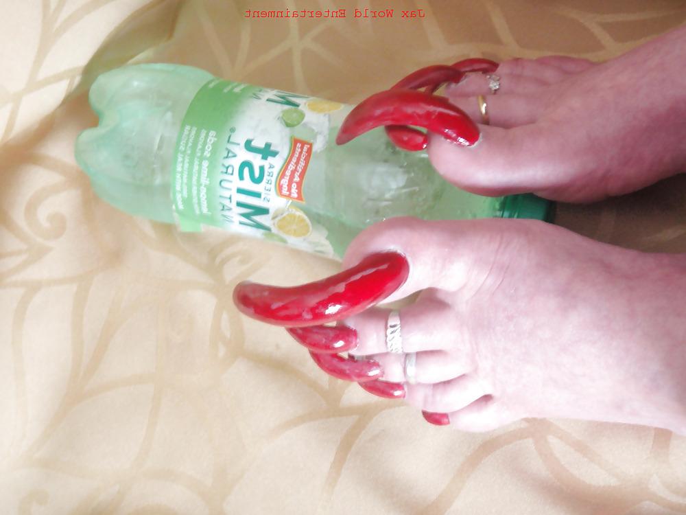 25P White chicks with long nails and long toenails Part 2