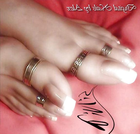 25P White chicks with long nails and long toenails Part 2