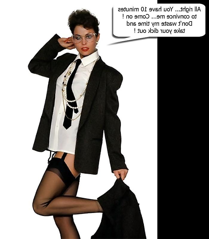 25P Office caption sluts. The final gallery.