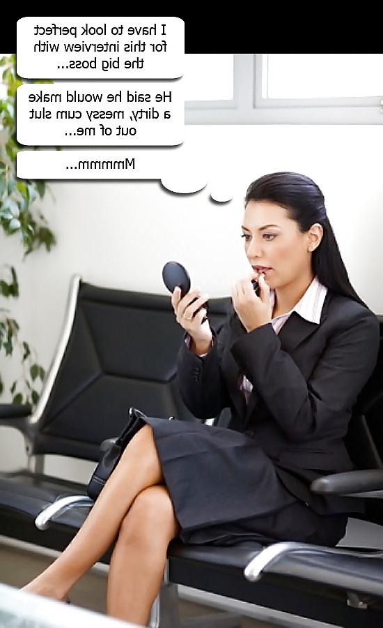 25P Office caption sluts. The final gallery.