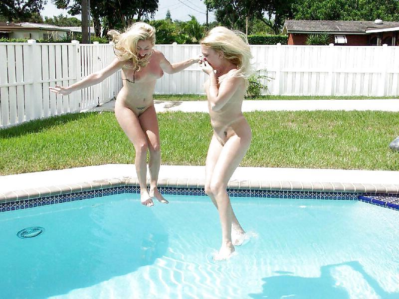 25P Lesbian swimming pool party.